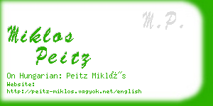 miklos peitz business card